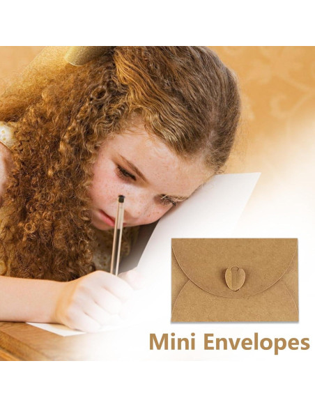 Paquete de 40 Mini Sobres Kraft con Cierre Corazón Hlmsyurx