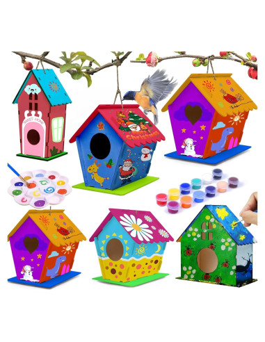 Kit de Manualidades Casa para Aves Hapray 6 Proyectos Niños 5-12 Años