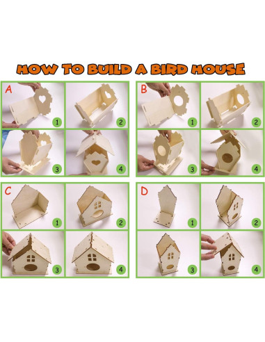 Kit de Manualidades Casa para Aves Hapray 6 Proyectos Niños 5-12 Años