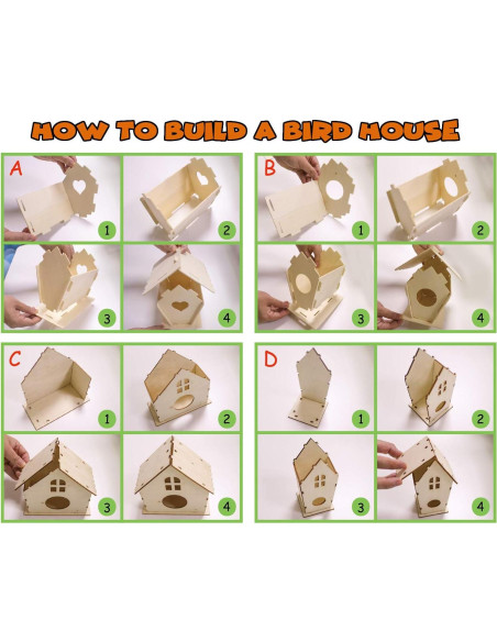 Kit de Manualidades Casa para Aves Hapray 6 Proyectos Niños 5-12 Años