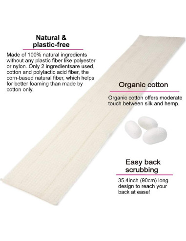 Esponja Exfoliante de Espalda Terra Distribution 90cm Algodón Orgánico