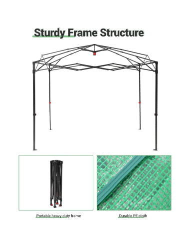 Invernadero Pop Up 2.44x1.83m Hipicute para Jardín y Patio