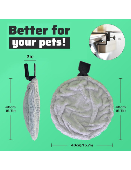 Cama de Escritorio para Gatos ButtonwoodNest 38x38 cm Gris