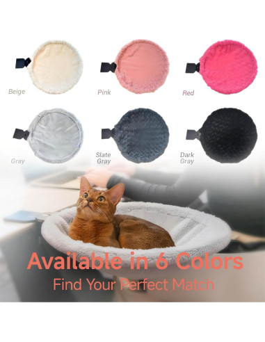 Cama de Escritorio para Gatos ButtonwoodNest 38x38 cm Gris