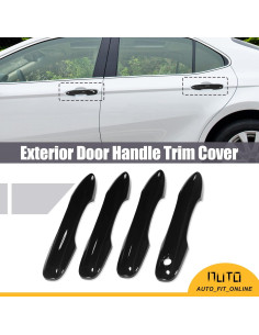Cubierta de Manija de Puerta Exterior ABS Negro Brillante Toyota 2