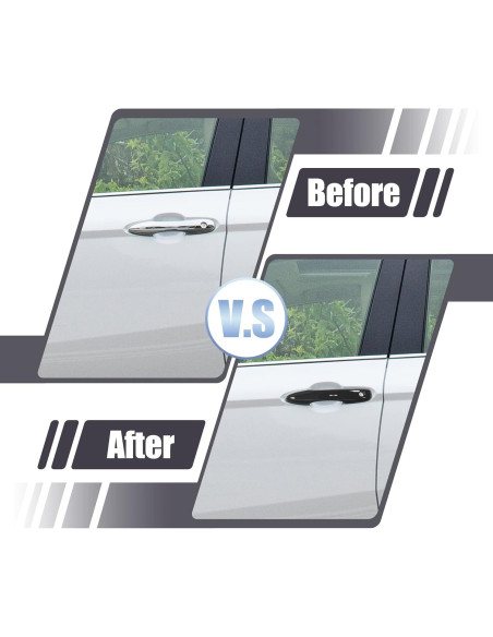 Cubierta de Manija de Puerta Exterior ABS Negro Brillante Toyota