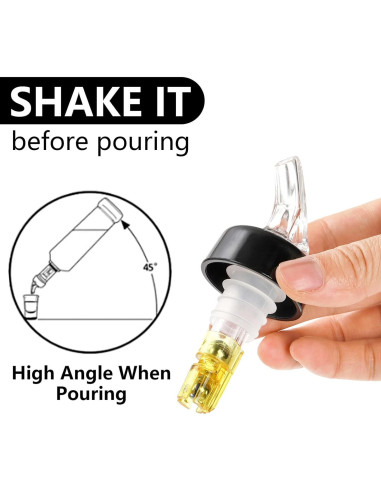 Vertedores de Botellas de Licor WUWEOT 12 Piezas 45 ml