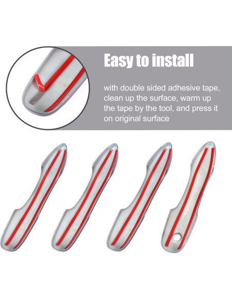 Cubierta de Manija de Puerta Exterior ABS Negro Brillante Toyota