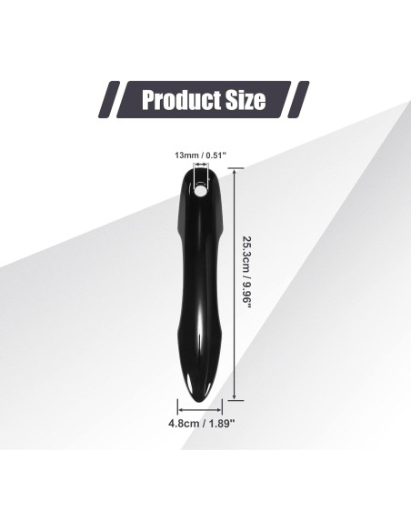 Cubierta de Manija de Puerta Exterior ABS Negro Brillante Toyota