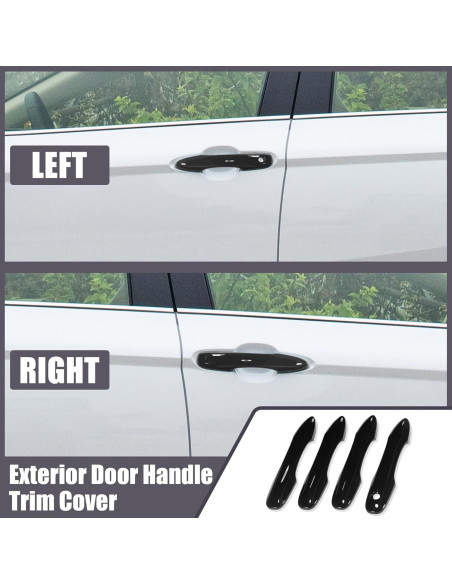 Cubierta de Manija de Puerta Exterior ABS Negro Brillante Toyota