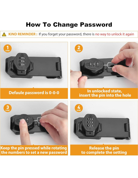 Cerradura de Combinación Torre Acogedora 10 cm Negra