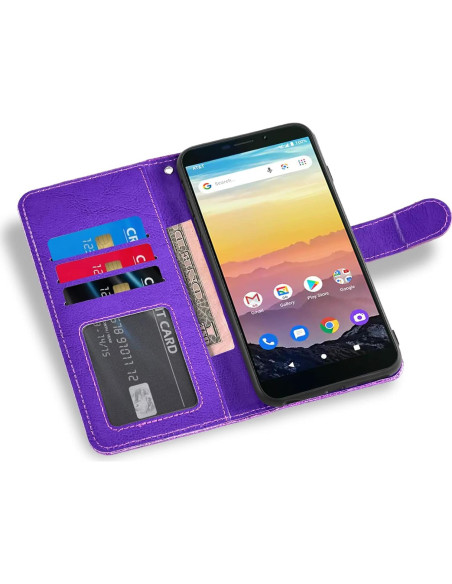 Funda Asuwish Plegable para Cricket Vision 3 y AT&T Calypso