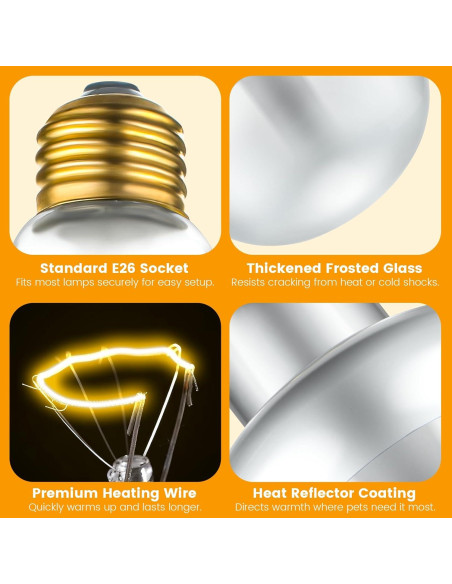 Paquete de 2 Bombillas de Calor 100W REPTITRIP para Reptiles