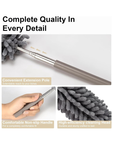 Plumero de Microfibra Loulicia con Mango Telescópico 76 cm