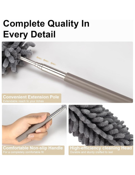 Plumero de Microfibra Loulicia con Mango Telescópico 76 cm