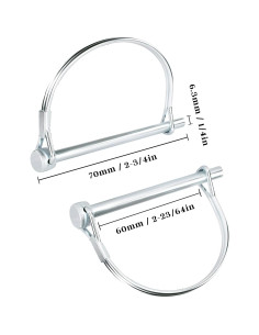 Paquete de 10 Pasadores de Remolque PINAILER 7 cm x 0.6 cm 2