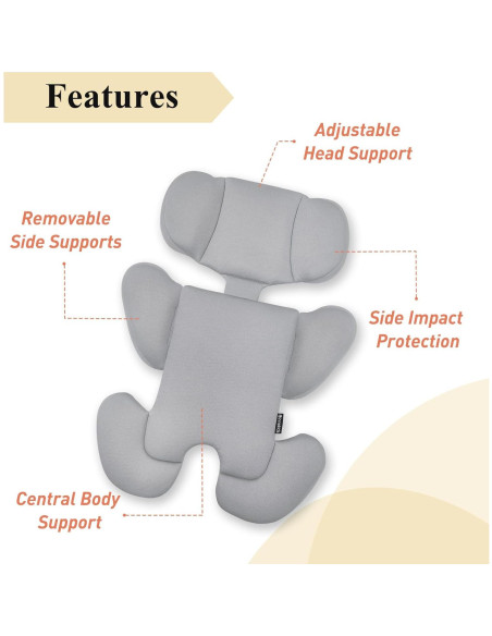 Inserto para Asiento de Auto Innokids Bebés Gris Claro