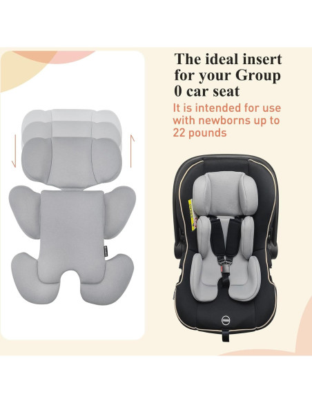 Inserto para Asiento de Auto Innokids Bebés Gris Claro