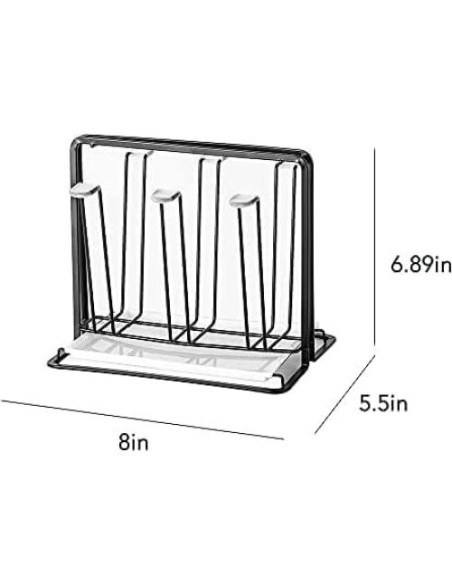 Soporte para Secar Tazas YISMAN de Acero Inoxidable Negro