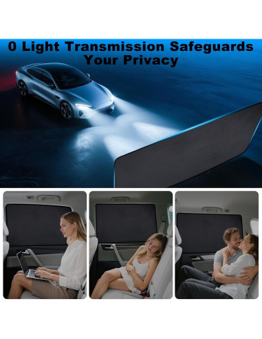 Sombrillas de Ventana KOCZIL Suede - Paquete de 4, Protección UV