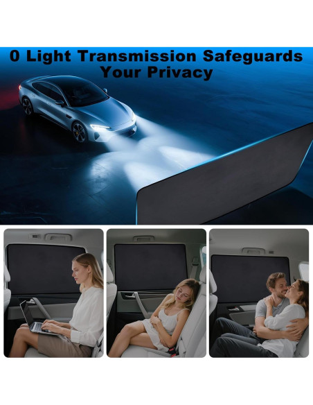 Sombrillas de Ventana KOCZIL Suede - Paquete de 4, Protección UV