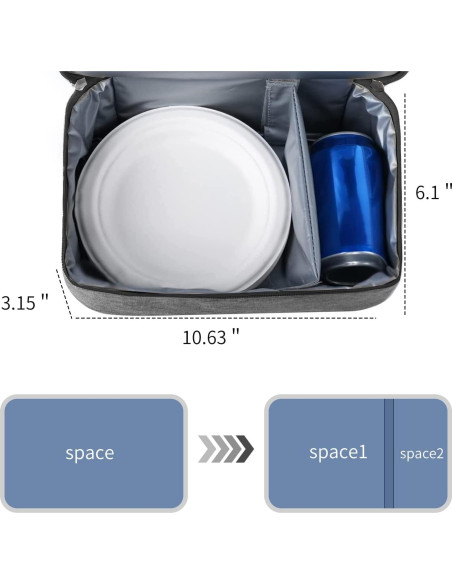 Bolsa Térmica para Leche Materna Lmbabter - Doble Capa Gris