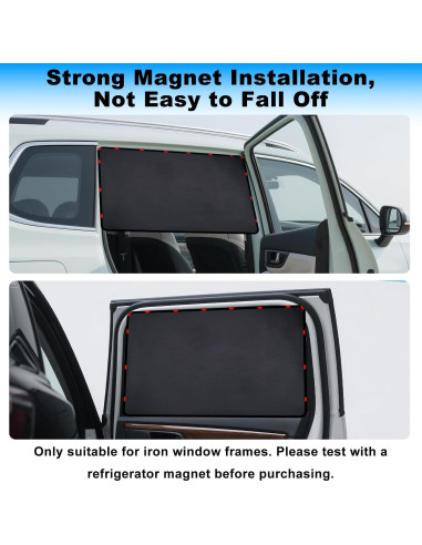 Sombrillas de Ventana KOCZIL Suede - Paquete de 4, Protección UV