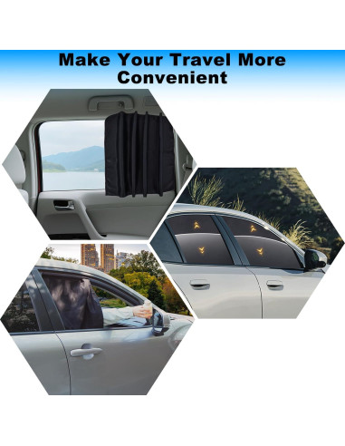 Sombrillas de Ventana KOCZIL Suede - Paquete de 4, Protección UV