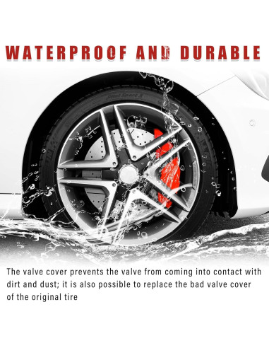Ziciner 20 PCS Tapas de Válvula de Neumático Universal Negro