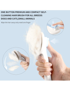 Kit de Rodillo y Cepillo Slicker Autolimpiante para Mascotas 2