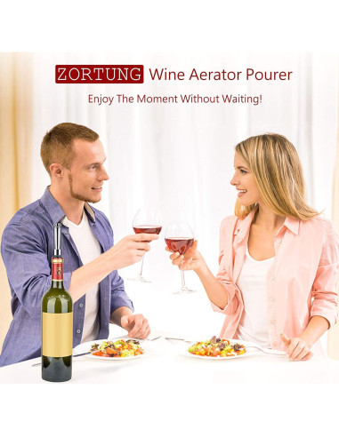 Aireador de Vino ZORTUNG Tubo de Acero Inoxidable 17cm