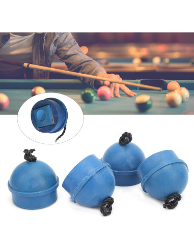 Soporte de Tiza para Cue Dilwe - 4 Piezas de Goma Azul
