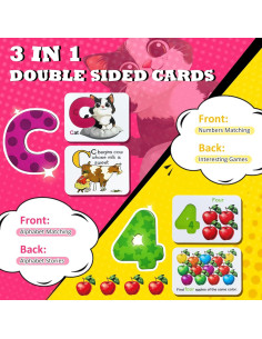 Tarjetas de Flash Magnéticas ABC ZhenYi - Juguetes Educativos 3+ Años 2