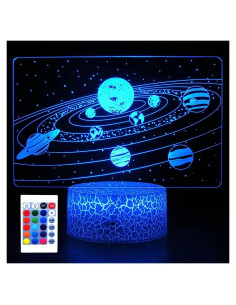 Lámpara Nocturna 3D Sistema Solar HYODREAM - 7 Colores