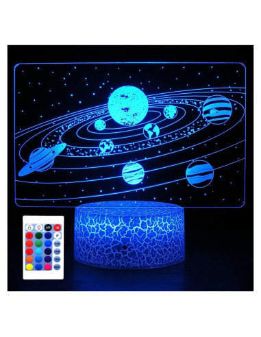 Lámpara Nocturna 3D Sistema Solar HYODREAM - 7 Colores