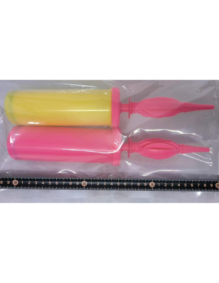 Bomba de Globo Manual Doble Acción Kerozoo 2 Piezas Multicolor