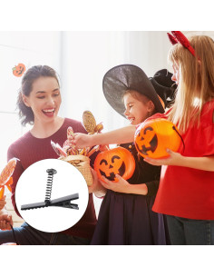 100 Clips de Pato de Metal Homoyoyo con Resorte Negro 2