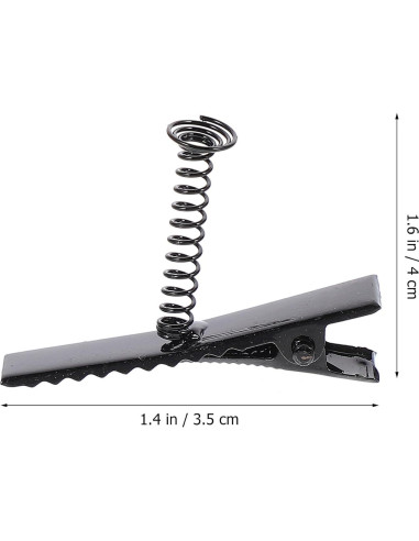 100 Clips de Pato de Metal Homoyoyo con Resorte Negro