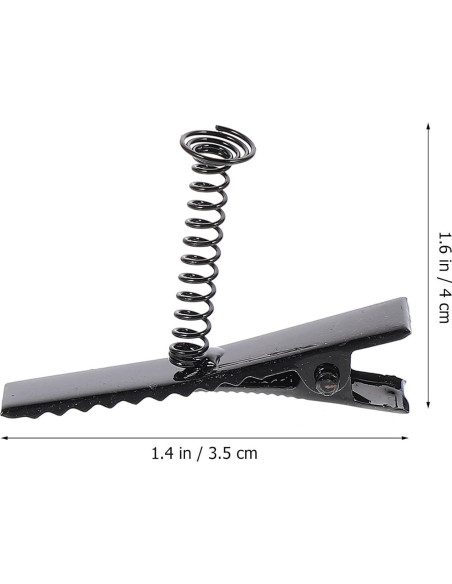 100 Clips de Pato de Metal Homoyoyo con Resorte Negro