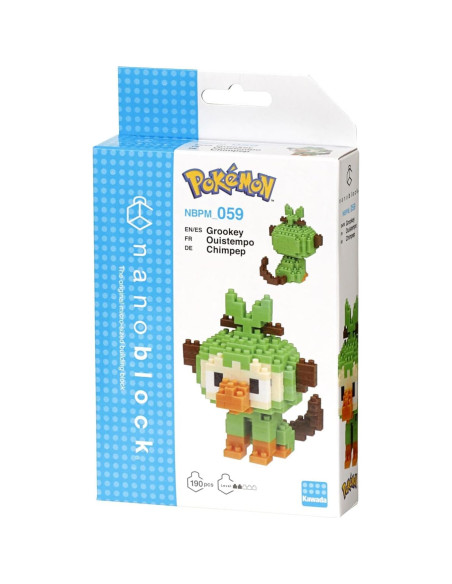 Nanoblock Grookey Pokémon - Kit de Construcción 190 Piezas
