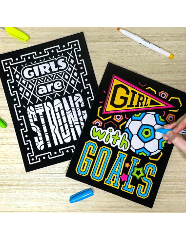 Pack de 18 Pósters de Colorear Terciopelo Difuso - Stuff2Color