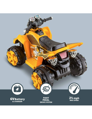 ATV de Poder Kid Trax CAT 6V para Niños 3-5 Años