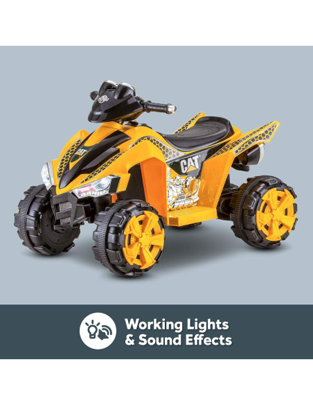 ATV de Poder Kid Trax CAT 6V para Niños 3-5 Años