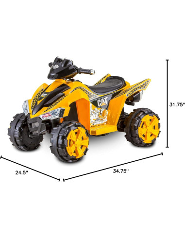 ATV de Poder Kid Trax CAT 6V para Niños 3-5 Años