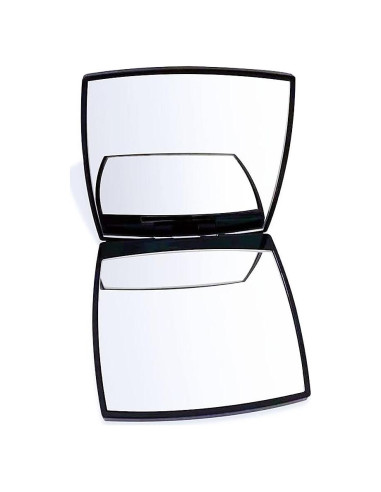 Espejo Cosmético Compacto MENGJIE 2x Aumento Negro 6.35cm