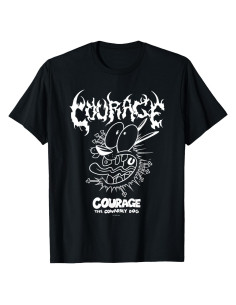 Camiseta Courage el Perro Cobarde - Diseño Metal Extremo