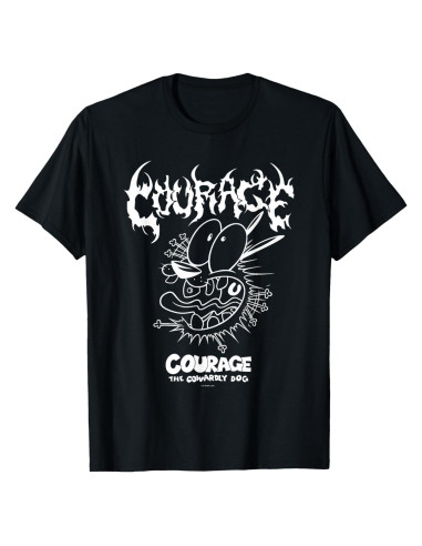 Camiseta Courage el Perro Cobarde - Diseño Metal Extremo