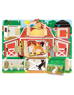 Tablero de Actividad de Madera Melissa & Doug Granja 30.5x23.9cm