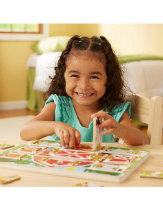 Tablero de Actividad de Madera Melissa & Doug Granja 30.5x23.9cm 2