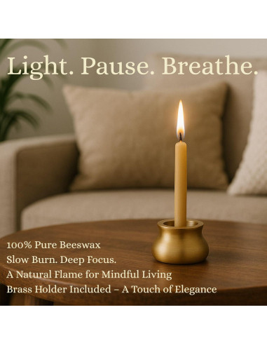 Set de Velas de Meditación Luxora 30pcs Cera de Abeja Pura